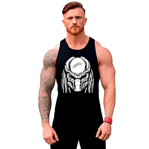 Polera Sin Manga Musculosa Algodón Depredador Gym Grafimax