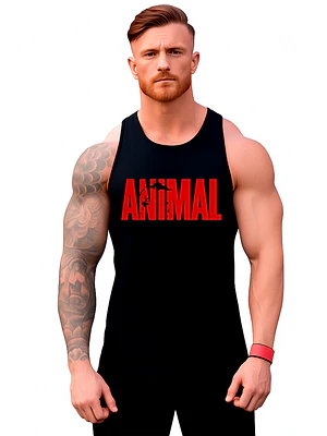 Polera Musculosa Sin Mangas Animal Sudadera Gym Grafimax