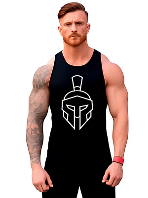Polera Musculosa Sin Manga Gym Casco Gladiador Grafimax