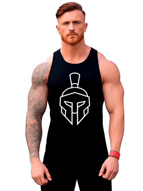 Polera Musculosa Sin Manga Gym Casco Gladiador Grafimax 1