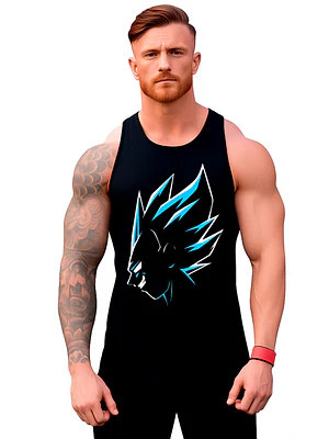Polera Musculosa Sin Manga Vegeta Anime Dragon Ball Grafimax
