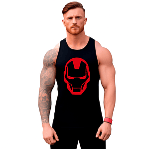Polera Sin Manga Musculosa Iron Man Avenger Face Grafimax