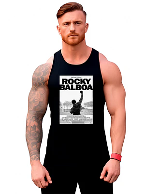 Polera Musculosa Sudadera Sin Mangas Rocky Balboa Afiche Cl