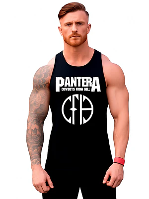 Polera Musculosa Sin Manga Pantera Cowboy From Hell Grafimax