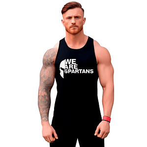 Polera We Are Spartans Musculosa Sin Mangas Gym Grafimax