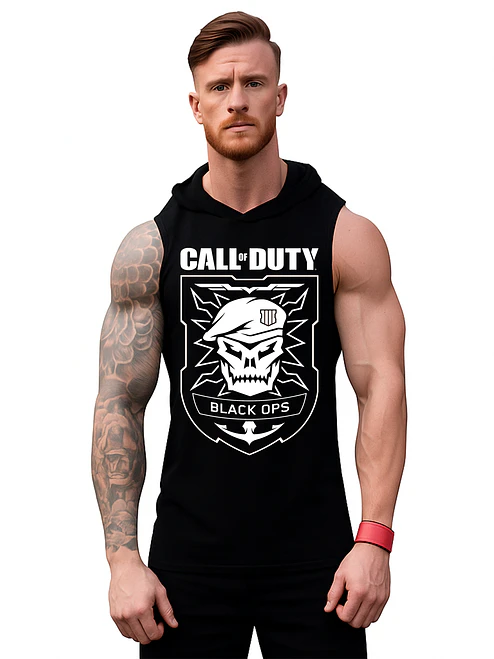 Polera Musculosa Capucha Call Of Duty Warzone Cod Br 1