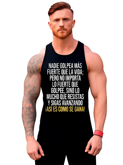 Polera Musculosa Sin Manga Así­ Es Como Se Gana Grafimax 1