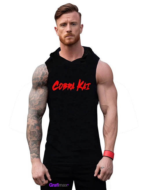 Polera Musculosa Cobra Kai Show No Mercy Doble Estampados 1