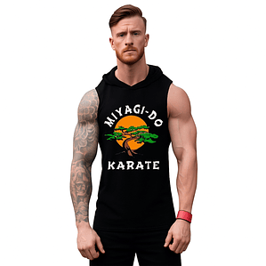 Polera Capucha Musculosa Cobra Kai Miyagy- Do Karate Kid