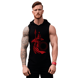 Polera Capucha Musculosa Gym Gladiador Espartano Grafimax