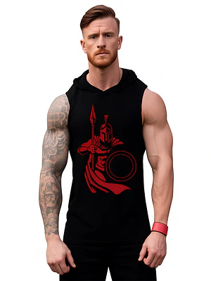 Polera Capucha Musculosa Gym Gladiador Espartano Grafimax