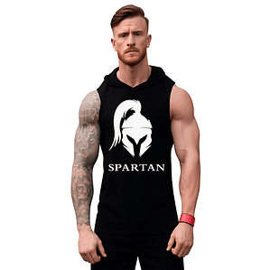 Polera Gladiador Sparta Capucha Musculosa Casco Grafimax