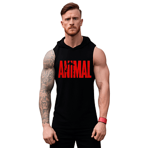Polera Musculosa Capucha Animal Sudadera Gym Grafimax