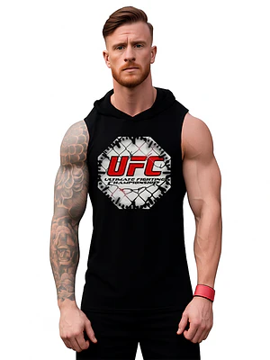 Polera Musculosa Capucha Ufc Ultimate Fighting Grafimax