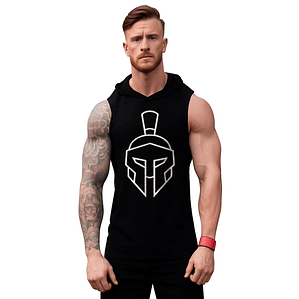 Polera Capucha Musculosa Gym Casco Gladiador Grafimax