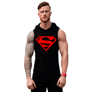 Polera Musculosa Capucha Superman Blood Gym Grafimax