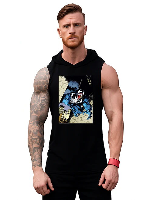 Polera Musculosa Capucha Venom Comic Hombre Superhéroes 1