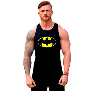 Polera Batman Logo Musculosa Sudadera Gym Fitness Grafimax