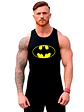 Polera Batman Logo Musculosa Sudadera Gym Fitness Grafimax - Miniatura 1