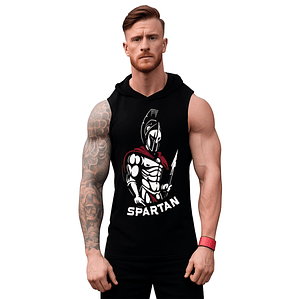 Polera Capucha Musculosa Gym Guerrero Espartano Grafimax