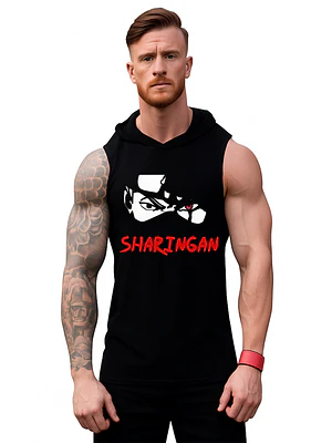 Polera Musculosa Capucha Naruto Sharingan Anime Grafimax