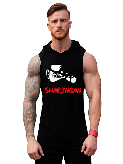 Polera Musculosa Capucha Naruto Sharingan Anime Grafimax 1
