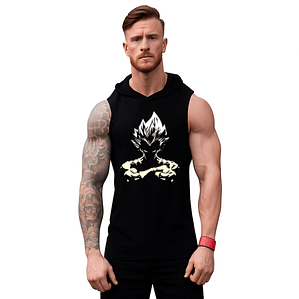 Musculosa Capucha Vegetta Ultra Instinto Gym Anime Grafimax