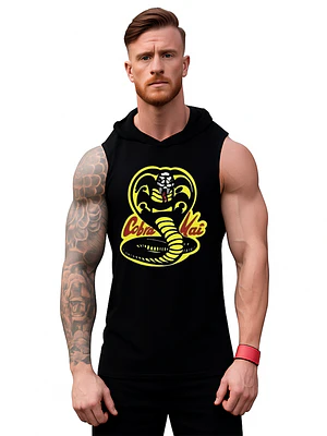 Polera Cobra Kai Musculosa Capucha Sudadera Gym Grafimax