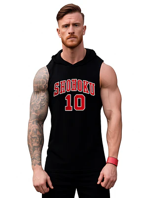 Polera Musculosa Capucha Shohoku 10 Slam Dunk Hanamichi