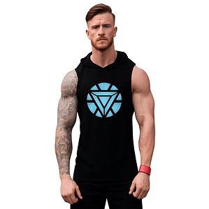 Polera Musculosa Capucha Arc Reactor Iron Man Avengers