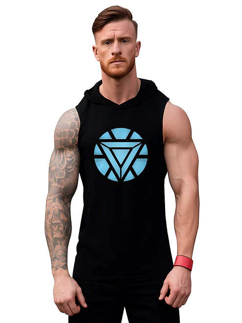 Polera Musculosa Capucha Arc Reactor Iron Man Avengers 1