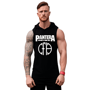 Polera Capucha Musculosa Pantera Cowboys From Hell Grafimax