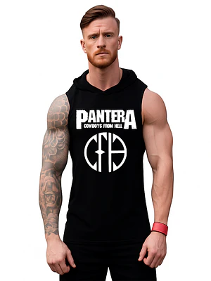 Polera Capucha Musculosa Pantera Cowboys From Hell Grafimax