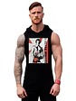 Polera Musculosa Capucha Rocky Balboa Negra Poster Grafimax - Miniatura 1