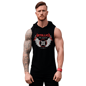 Polera Capucha Musculosa Gym Metallica The Legend Grafimax