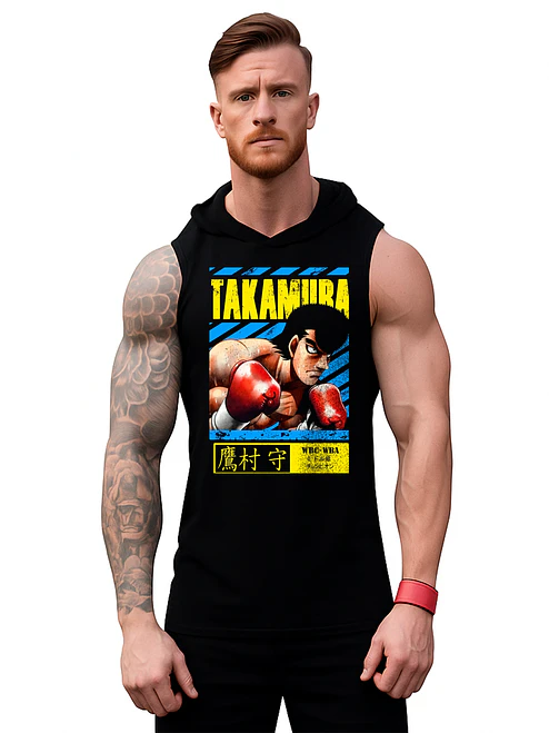 Polera Musculosa Capucha Hajime No Ippo Takamura Grafimax 1