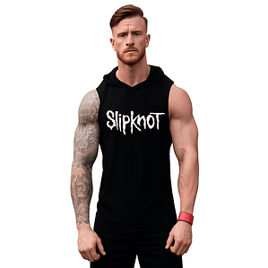 Polera Capucha Musculosa Gym Slipknot Banda Metal Míºsica Grafimax
