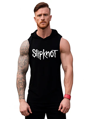 Polera Capucha Musculosa Gym Slipknot Banda Metal Míºsica Grafimax