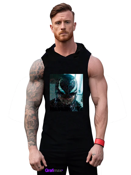Polera Capucha Musculosa Venom Let There Be Carnage Hombre 1