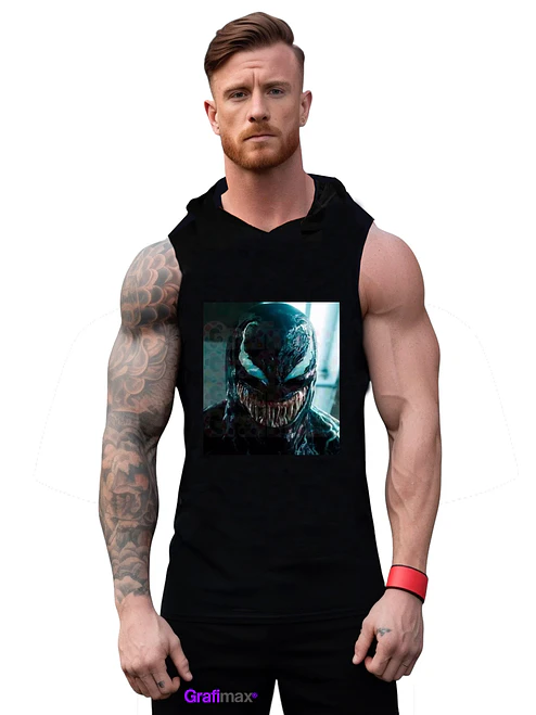 Polera Capucha Musculosa Venom Let There Be Carnage Hombre 1