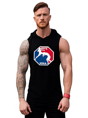 Polera Capucha Musculosa Ufc Mma Fighting Gym Sport Fitness