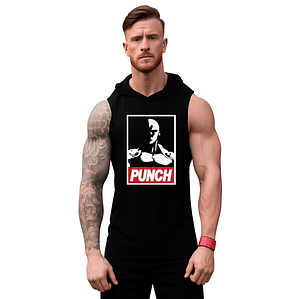 Polera Musculosa Capucha One Puch Man Sudadera Gym Anime Grafimax