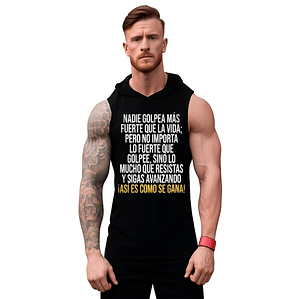 Polera Capucha Musculosa Gym Así­ Es Como Se Gana Grafimax