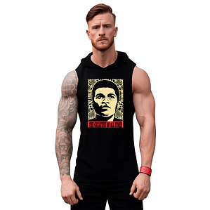 Polera Capucha Musculosa Gym Ali If I Fall Algodón Grafimax