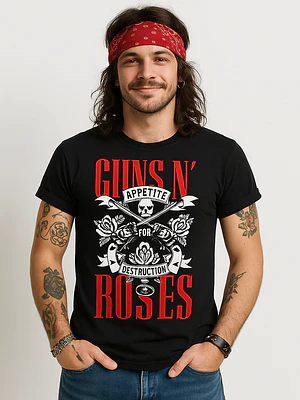 Polera Guns N' Roses Appetite For Destruction Rock - Grafimax