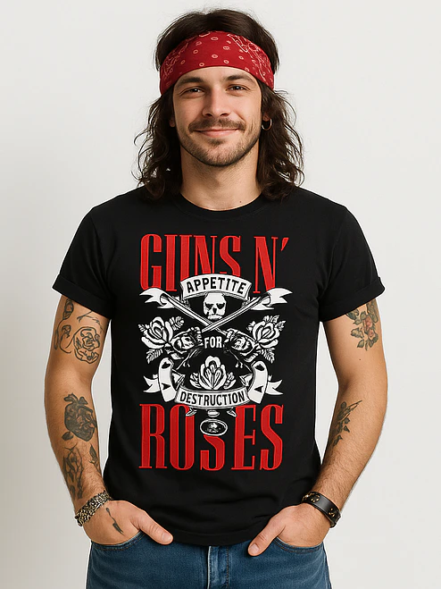 Polera Guns N' Roses Appetite For Destruction Rock - Grafimax 1