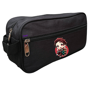 Estuche Tanjiro Chibi Demon Slayer Negro - Grafimax