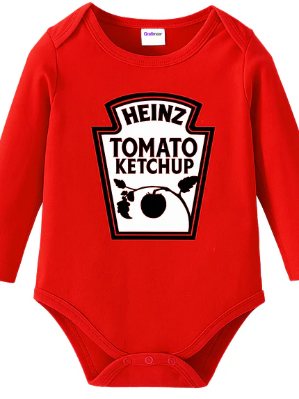 Body Pilucho Bebé Tomato Ketchup Disfraz Halloween Grafimax 1