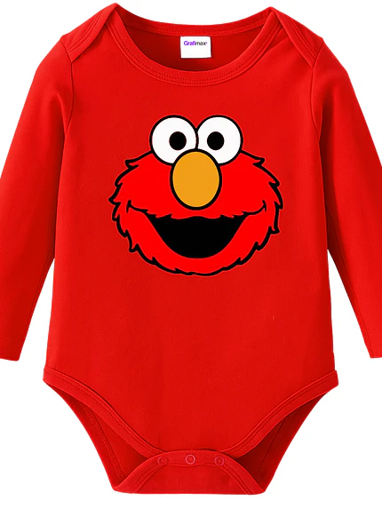 Body Pilucho Bebé Elmo Plaza Sesamo Disfraz Halloween Grafimax 1