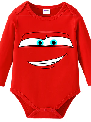 Body Pilucho Bebé Cars Rayo McQueen Disfraz Halloween Grafimax